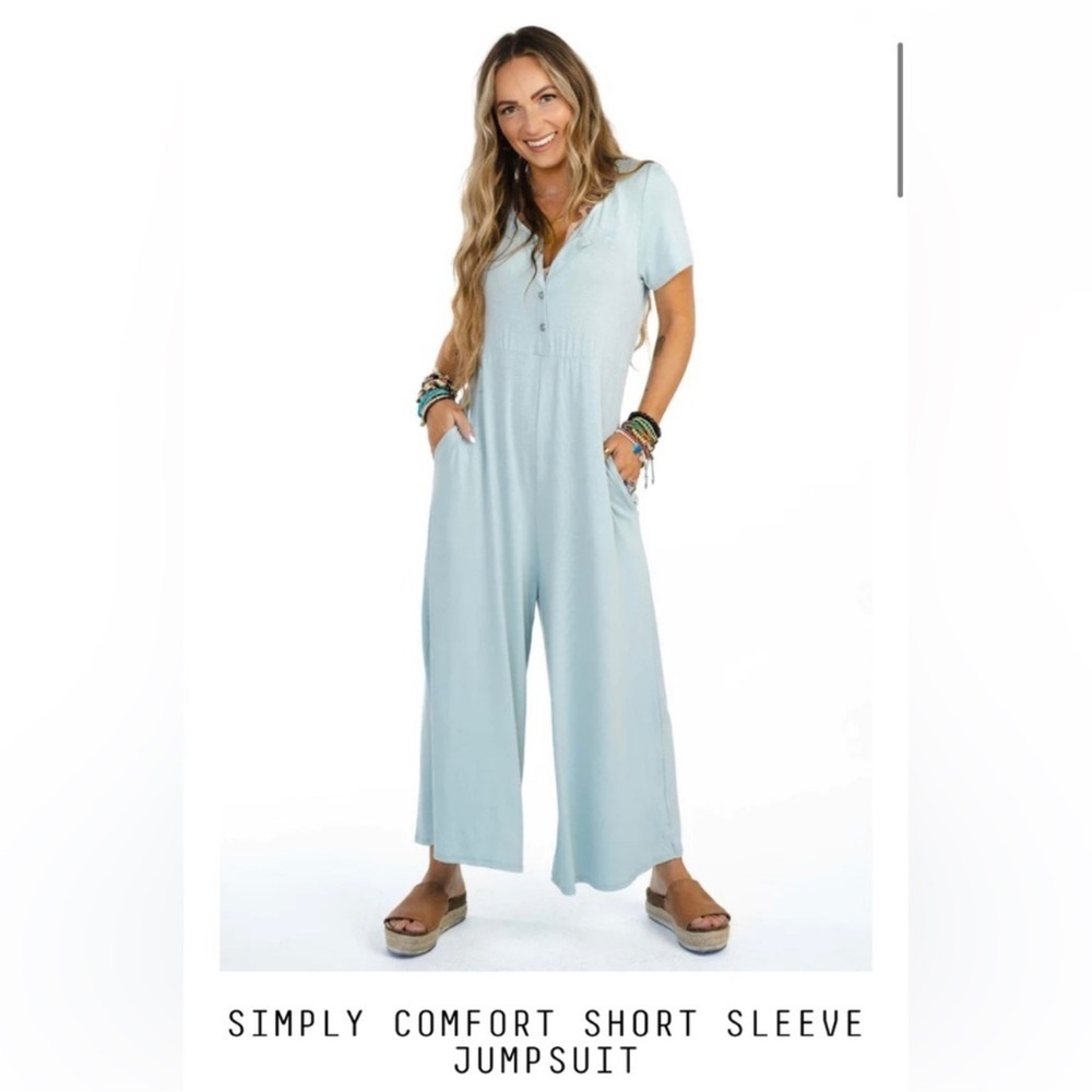 THREE BIRD NEST Simply Comfort Short Sleeve Jumpsuit